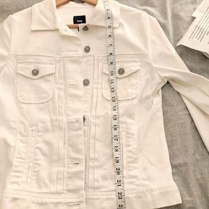 Gap white denim jacket
